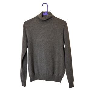 Celeste 100% Cashmere Brown Turtleneck Sweater Small Quiet Luxury Relaxed Fit